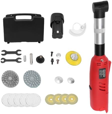 Luocute 360W Cordless Die Grinder Polisher, 5 Speed 12000RPM Electric Die Grinder with 2500mAh Lithium Battery, Transparent Dust Cover for Grinding Sanding Polishing Engraving Deburring (US Plug)