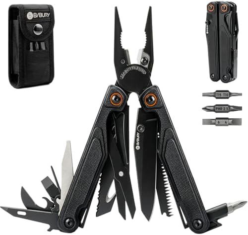 BIBURY G10 Handle Multitool – Lightweight, One-Hand Folding Pocket Knife