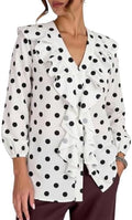 GORGLITTER Women's Ruffled Top Blouses Dressy Business Casual Outfits