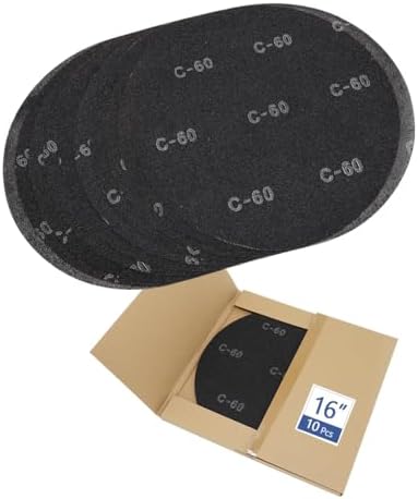 HUAALIUCHE 16" Sanding Screen Discs - 60 Grit Silicon Carbide Mesh Sanding Disc for Hardwood Floors - Heavy Duty Floor Buffer Pads, 10 Pack - Durable & Efficient Sanding