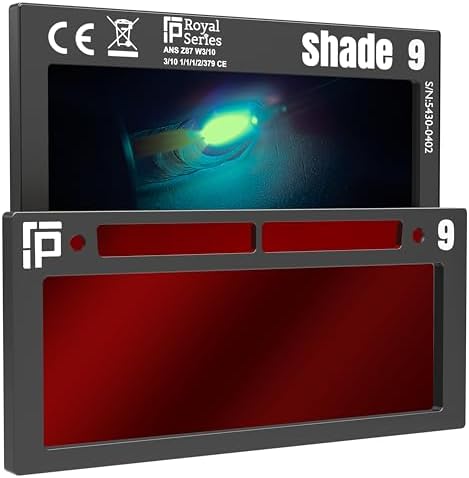 The Duke Single 2.0 | Shade 9 Red Auto Darkening Welding Lens | 20A TIG Rating - No Flashing | 2" X 4.25" X 0.2" | Red Welding Lens - Blue/Green Puddle | Ridge Products Royal Series 2.0