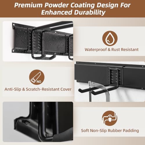 500lbs Garage Tool Organizer Wall Mount 49.5 in Heavy Duty Rack Hooks