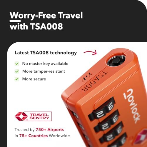 TSA Approved Luggage Locks, Travel Locks with Inspection Indicator