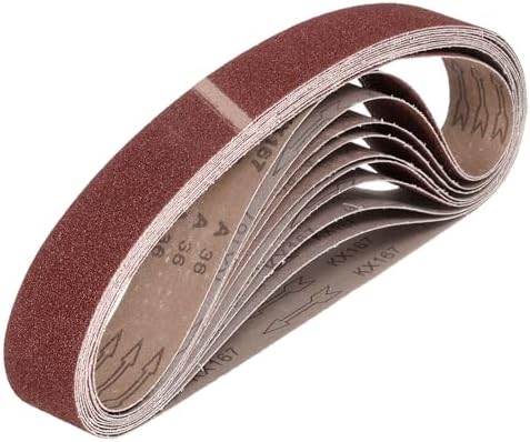 HARFINGTON 1 x 42 Inch Sanding Belts, 12 Pcs 36 Grits Aluminum Oxide Abrasive Belt Sander File Belt for Woodworking, Metal Polishing, Knife Sharpener