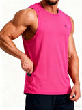 KPSUN Men's Quick Dry Workout Tank Top Summer Beach Shirt | UPF 50+ Sleeveless Gym Muscle Shirt with Hidden Pocket for Keys. Ideal for Gym Training, Outdoor Running, And Beach Workouts