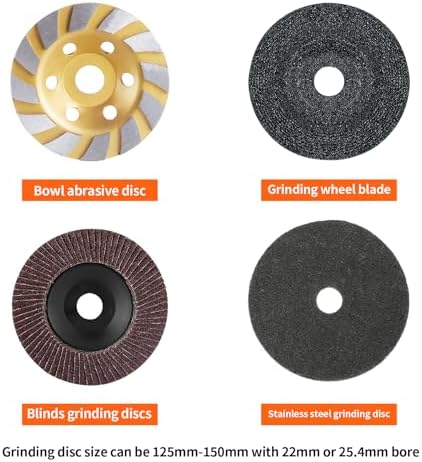 GLEX Angle Grinder Stand, Extended Arm, Stainless Steel Industrial Electric Grinder, Sander, General Purpose: Grinding Wheels, Metal Cutting Blades, Flap Wheels
