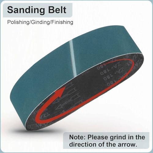 HARFINGTON 4 x 24 Inch Sanding Belts, 12 Pcs 40/60/80/120 Grit Zirconia Abrasive Belt Sander File Belt for Woodworking, Metal Polishing, Knife Sharpener