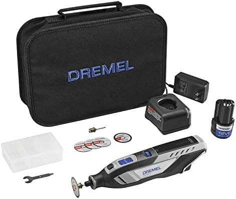 Dremel 8250-5 12V Lithium-Ion Variable Speed Cordless Rotary Tool with Brushless Motor - 5 Rotary Tool Accessories, 3Ah Battery, Charger, and Tool Bag
