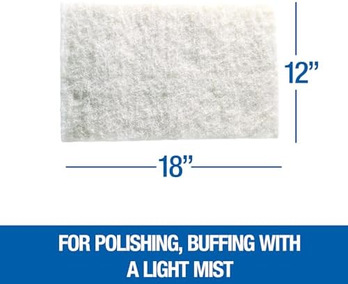 Mercer Industries 4201WH Floor Maintenance Pads, 12" x 18", White (5 pack)