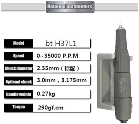 N3 Marathon Micromotor Polisher with 35K RPM Micro Motor Handle Jewelry,Ceramics,Silicone,Glasswork,Woodcarving. (H37L1, 3mm)