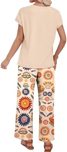 WIHOLL Two Piece Sets for Women Summer Spring Outfits Lounge Sets Beach Vacation Clothes Airport Travel Matching Clothing