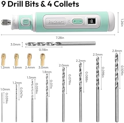Resiners Cordless Rotary Tool Kit for Resin Molding, Plastic, Wooden Crafts