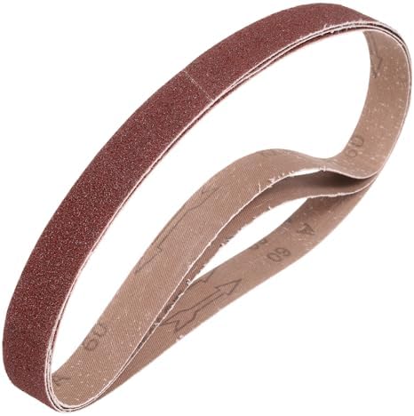 HARFINGTON 1-1/8 x 21 Inch Sanding Belts, 3 Pcs 60 Grits Aluminum Oxide