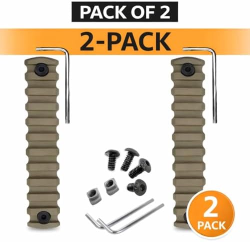 Gotical 13 Slots MLOK Picatinny Rail Section for M-Lok Handguard Flat Dark Earth Fit for 21mm Picatinny/Weaver Rails