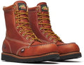 Thorogood American Heritage 8” Steel Toe Work Boots for Men - Full-Grain Leather with Moc Toe, Slip-Resistant Wedge Outsole, and Comfort Insole; EH Rated