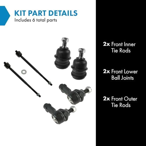 TRQ Front Steering & Suspension Kit Ball Joint Tie Rod