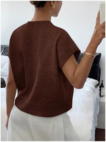 SOLY HUX Women's Short Sleeve Business Casual Sweater