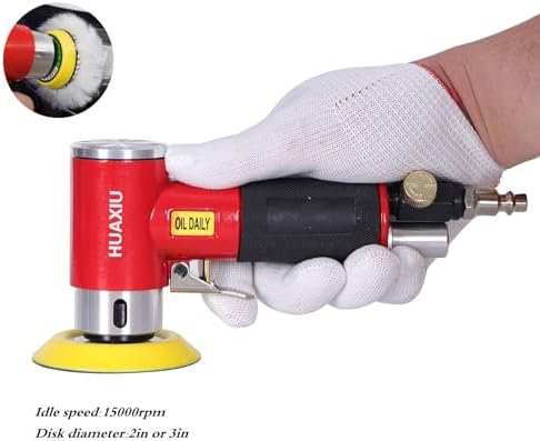 Mini Orbital Sander, High Speed Air Polisher for Auto Body Work & Detailing