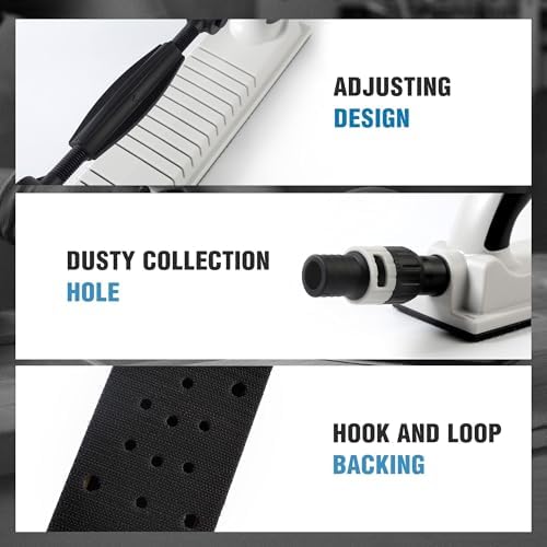 S SATC 15PCS Adjustable Radius Flexible Sanding Block with Hook & Loop Backing 70 x 400MM Longboard Hand Sander for Automobile Ship Wood Grinding with 80 120 180 240 320 Grit Mesh Sandpapers