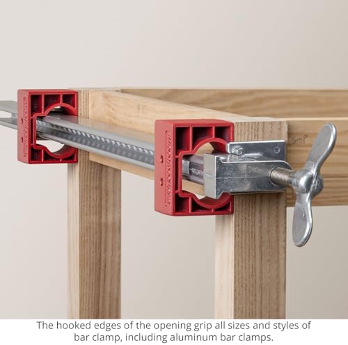 Woodpeckers Universal Clamp Bridges 24-Pack, Stack & Cross Clamps for Complex Glue-Ups, Works with Pipe, Parallel Jaw, Bar & F-Clamps, Improves Alignment & Pressure, Made in USA UCB-23X2
