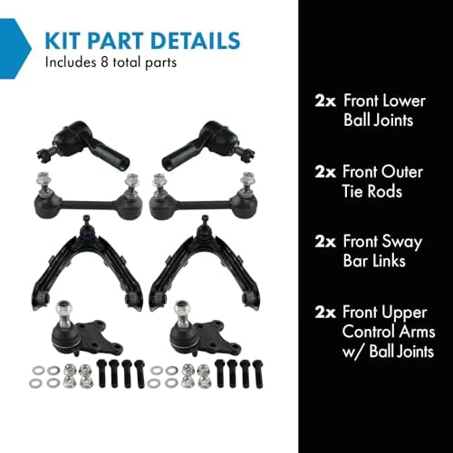 TRQ Front Steering & Suspension Kit Ball Joint Control Arm with Ball Joint