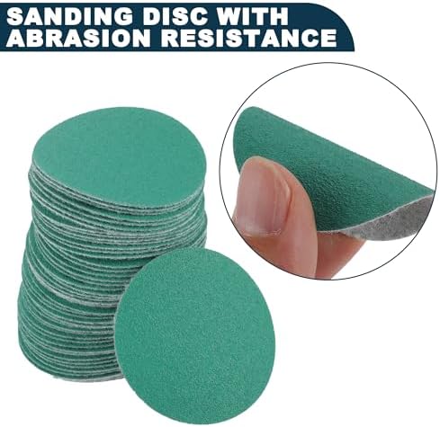 Car Sanding Discs 2inch 120 Grit Abrasion Resistance | Round Hook and Loop Sandpaper Green 50 Pcs