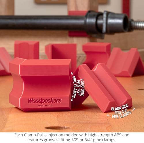 Woodpeckers Clamp Pals, 24 Pack, Woodworking Clamp Pads, Prevent Stains & Dents, Universal Fit for Bar Clamps & Pipe Clamps
