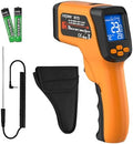Infrared Thermometer Temperature Gun 1472°F, 12:1 Laser IR