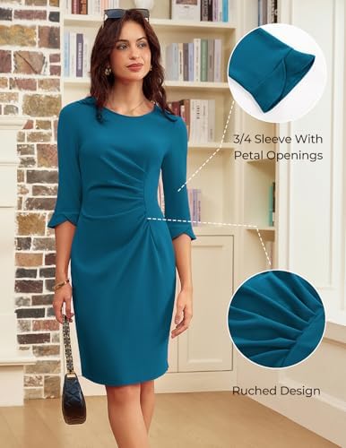 GRACE KARIN Work Dresses for Women 3/4 Sleeve Sheath Business Dress