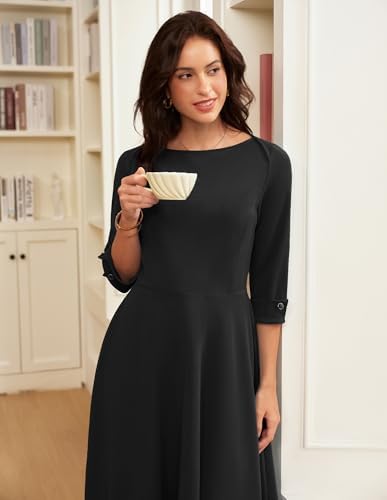 GRACE KARIN Work Dresses for Women Fit and Flare Midi Dress