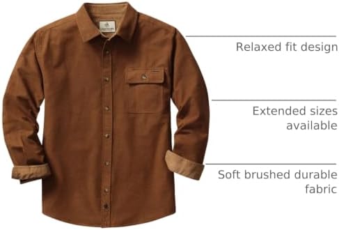 Legendary Whitetails Mens Flannel Long Sleeve Button Down 100% Cotton Shirt
