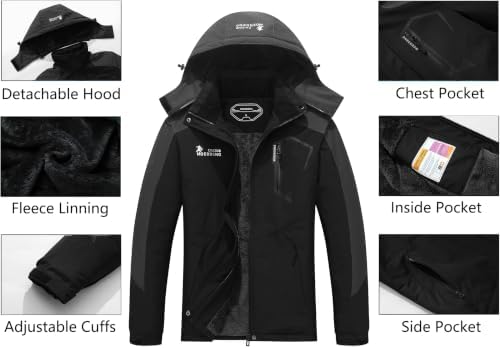 MOERDENG Women's Ski Jacket Warm Winter Coat Snowboarding Jacket