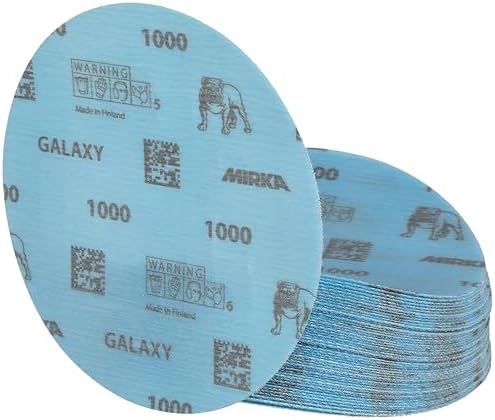Mirka Galaxy Sandpaper 6 inch Grit 100 50 Discs Hook Loop