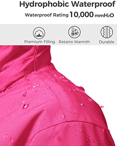 wantdo Girls Winter Ski Coat Fleece Snowboarding Jacket Waterproof 10000mm