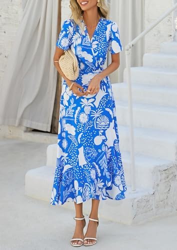 PRETTYGARDEN Women's Boho Floral Summer Maxi Dresses