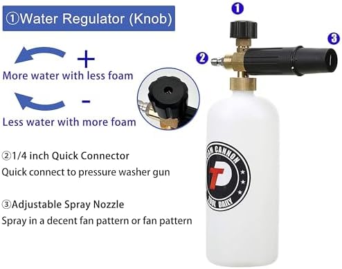Tool Daily Short Pressure Washer Gun with Foam Cannon Dual Connector