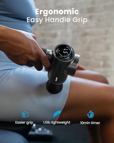 RENPHO Active+ Thermal Massage Gun with Heat, App Control, Muscle Massager