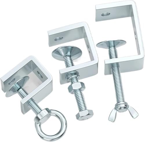 Hose clamp, Galvanized Carbon Steel Tiger Clamp Multiple Shapes Open Height 20-130MM Fixed Device(Outer hexagonal 130)
