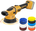 VERVEWAVE Cordless Buffer Polisher Kit for Dewalt 20V Battery (No Battery), 6-Inch Orbital Car Polisher Variable Speed 1800—5500 RPM, 17PCS Polishing Accessories, for Car Polishing/Waxing (Tool Only)