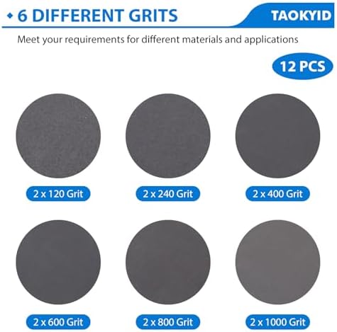 Taokyid 12 Pack 4 x 36 Inch Sanding Belts- Silicon Carbide Knife Sharpening Sander Belts, 2 Pcs Each of 120, 240, 400, 600, 800, 1000 Grits Sanding Belts For 4x36 Belt Sander, Sanding Belts 4x36