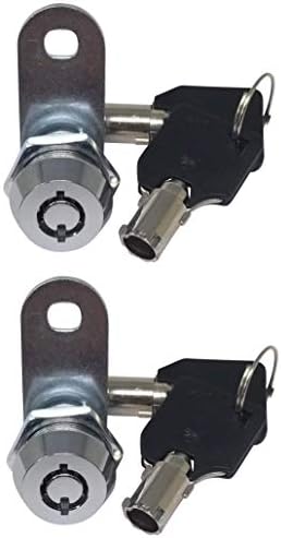 5/8" Tubular Cam Locks (180° Chrome, 2-Pack) RV Toolbox Cabinet Replacement
