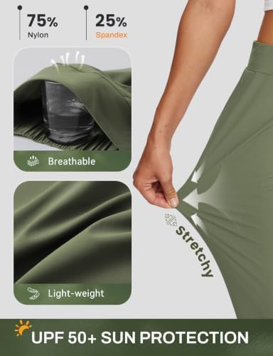 baleaf Womens Business Casual Pants Stretch Travel Pants On Airport with Zipper Pockets Dressy Slacks Golf Work Pull on