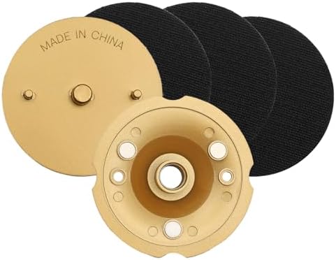 SHDIATOOL 4-Inch Backer Pad or Backing Pad of Aluminum Body with 5/8-Inch-11 Thread for Diamond Pads be Reusabling Pack of 5