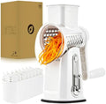 SUSTEAS Rotary Cheese Grater 5 Blades,Kitchen Mandoline Vegetable Slicer