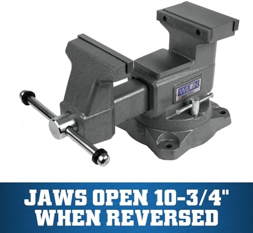 Wilton Reversible Bench Vise, 5.5" Jaw Width, 6.75" & 10.75" Jaw Opening, 3.75" Throat (4550R)