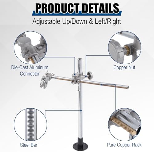 Welding Torch Holder for Welding Positioner Turntable Universal Mig Tig Gun Stand with V Clamp Mount(23.6 x 19.7 Inch)