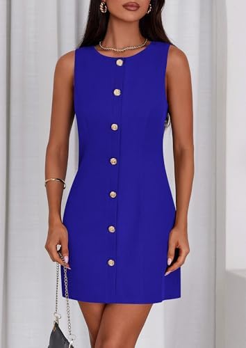 PRETTYGARDEN Women Business Casual Cocktail Work Short Dress