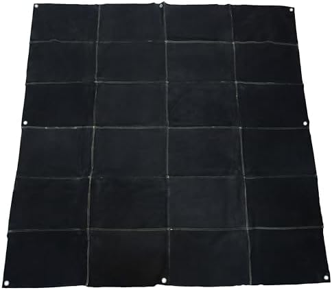 Leather Welding Blanket 6x6 ft Heat Resistant Spark Shield Black