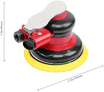 Professional Air Random Orbital Palm Sander, Heavy Duty Dual Action Pneumatic Sander with 1pc Backing Plate (5 inch)