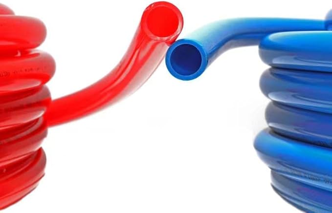 EFIELD Pex-b Pipe Tubing/Tool Combo Blue & Red 1/2 inch 2x 100 ft Rolls 200 Ft Length for with Pex Cinch Clamp Crimping Tool and Pipe Cutter In Heavy-Duty Canvas Bag,(E99KIT)
